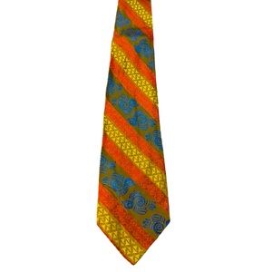 Vintage tie by Fox Hill. Beautiful. Gold, yellow, green, blue. Excellent shape